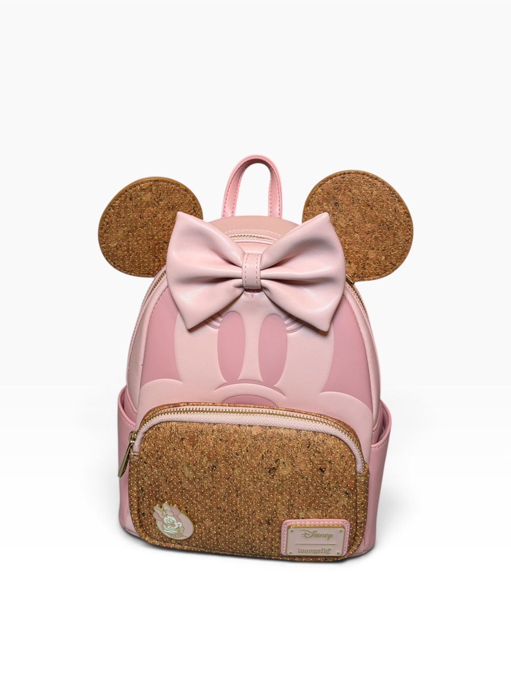 Loungefly Disney Pink Minnie Mouse Cosplay Corkboard Pin Collector Mini Backpack